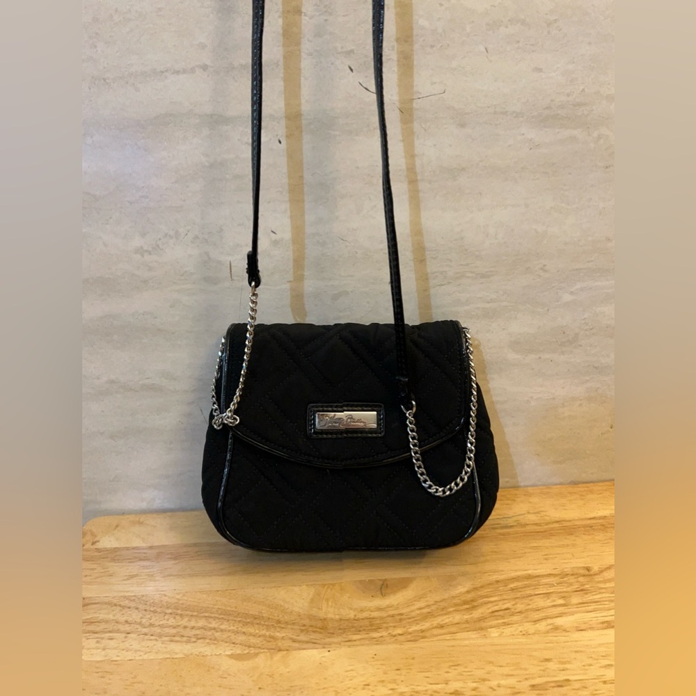 Vera Bradley Quilted Chain Strap Crossbody in classic
black. - Picture 1 of 14